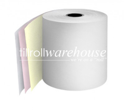76mm 3 Ply Rolls White/Pink/Yellow Boxed 20s - 064