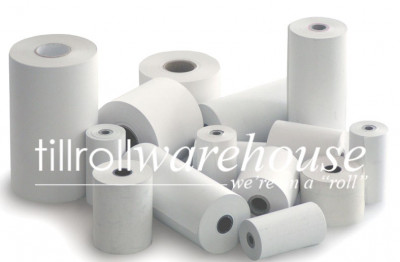 57 x 25 Coreless Thermal Credit Card Rolls Boxed 20s (58gsm offers 7 Meters in length) - TRW143